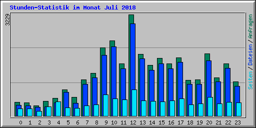 Stunden-Statistik im Monat Juli 2018