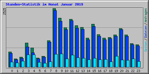 Stunden-Statistik im Monat Januar 2019