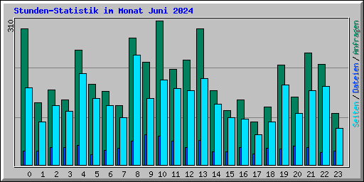 Stunden-Statistik im Monat Juni 2024