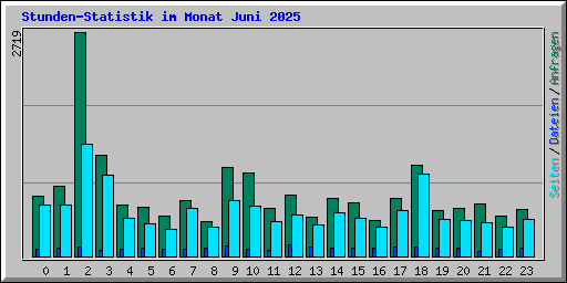 Stunden-Statistik im Monat Juni 2025
